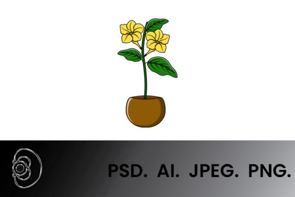 Alamanda Floral Cartoon Illustration