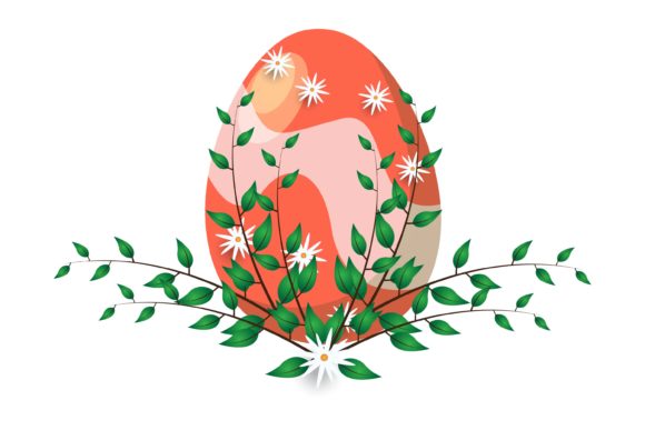 Easter Egg Floral Traditional Design