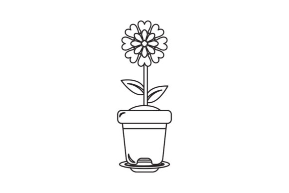 Embracing Elegance with Flowers Floral Illustration Line Style