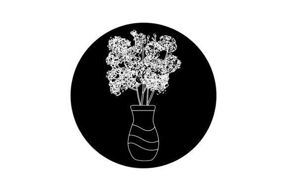 Enhance Your Designs with Icons Floral White Line Style
