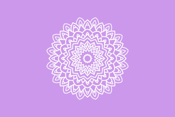 Enhance Your Designs with White Floral Mandala Illustrations