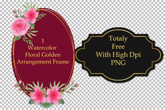 Free Floral Bouquet with Golden Frame: A Versatile Design for Modern Creators