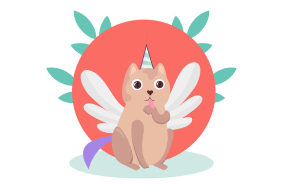 Unicorn Cats Funny Circle Floral: A Whimsical Delight