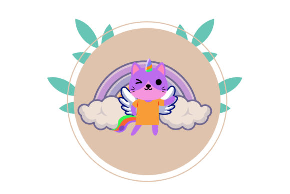 Unicorn Cute Cats Circle Floral: A Charming Design for Your Creative Projects