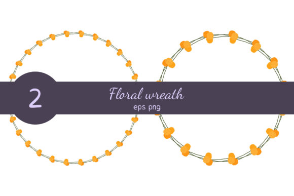 Yellow Dandelion Floral Wreath for Design